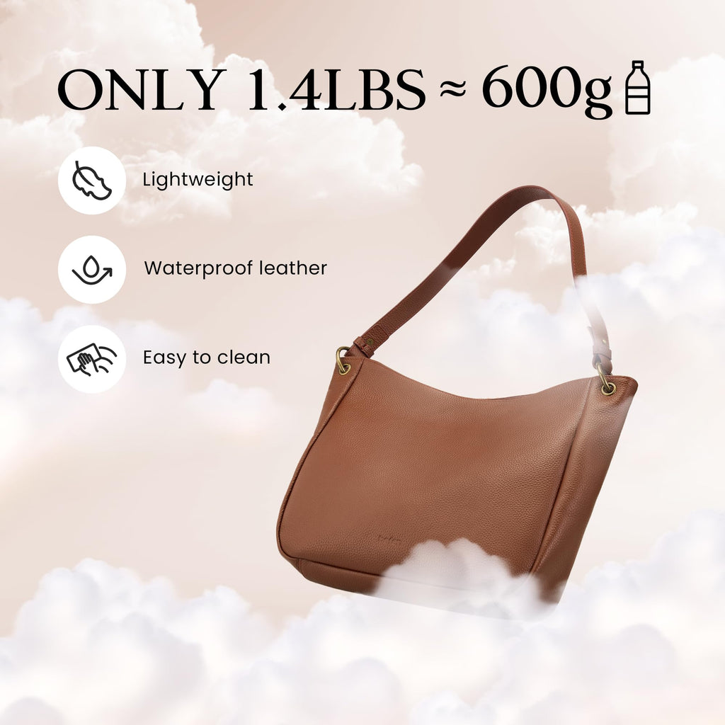 Genuine Leather Hobo Crossbody Bags with 2 Detachable Straps E490243