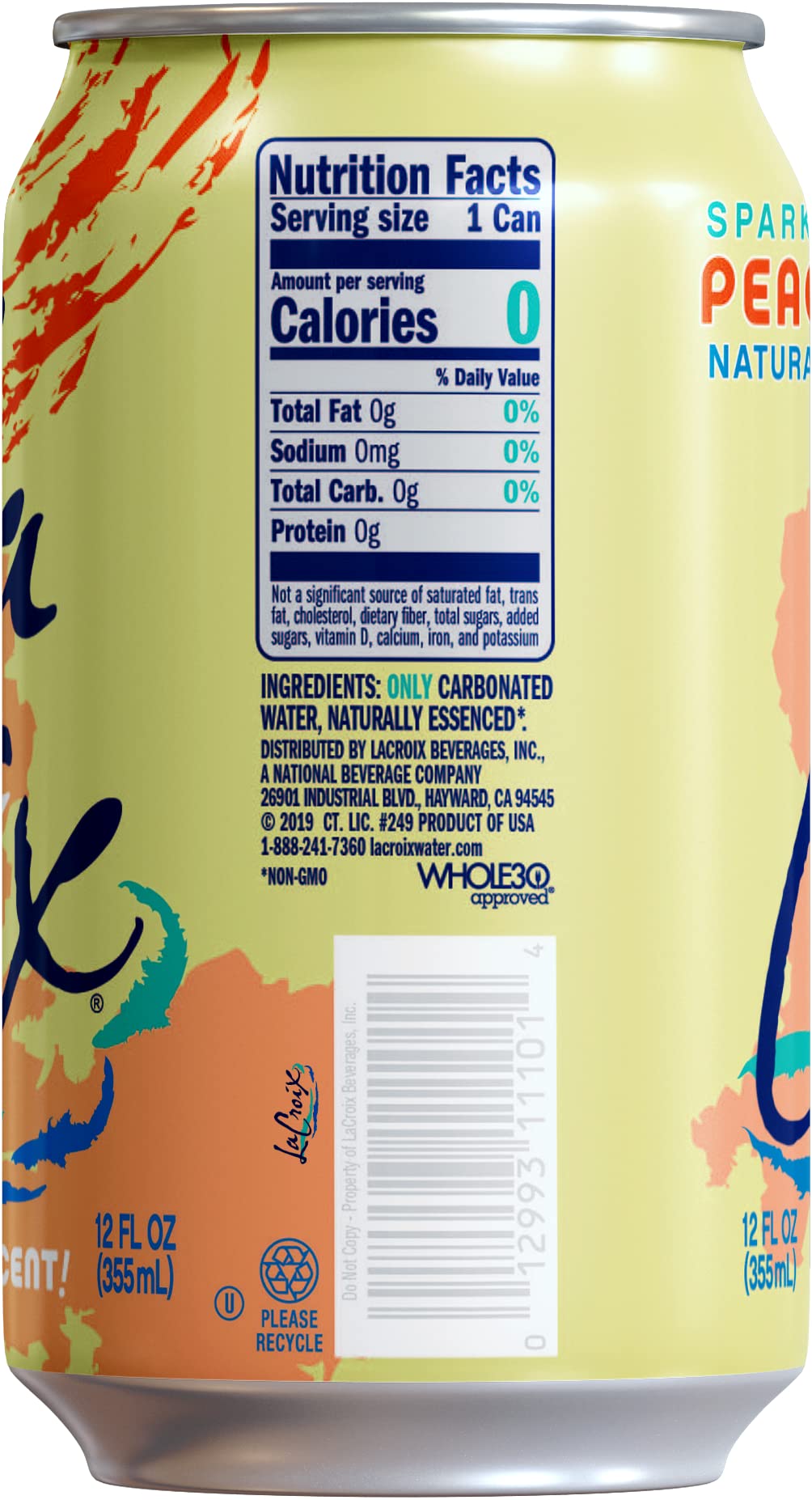 Sparkling Water Peach Pear 8 Pack 12 Fl Oz F769177