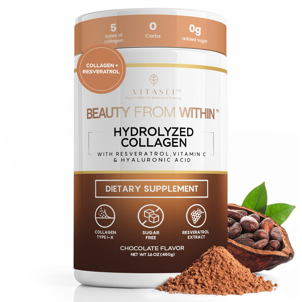 Hydrolyzed Collagen Peptide Powder Drink Chocolate Flavored 16oz R66330