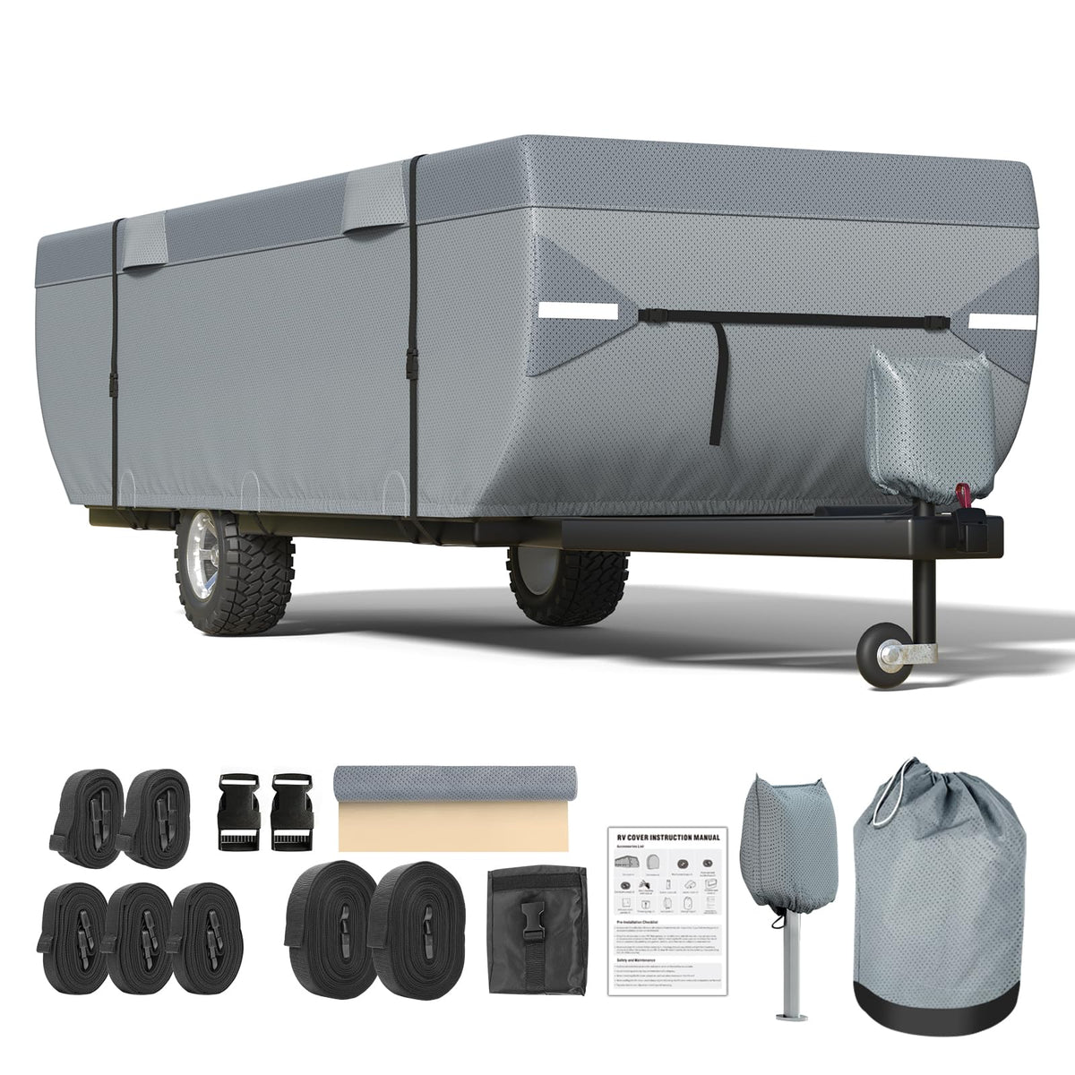 9 Layers 12-14ft Tent Trailer Cover R6675