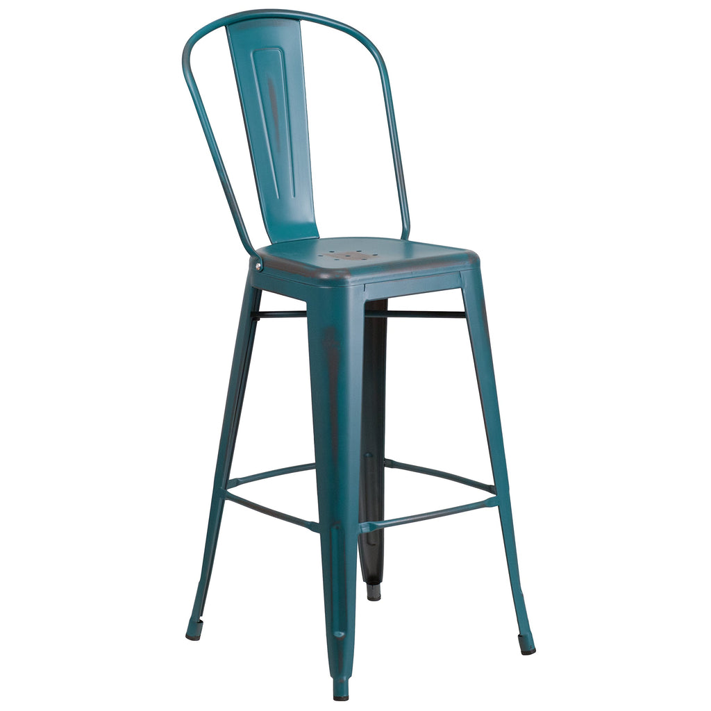 30" Metal Counter Stool with Footrest G823236