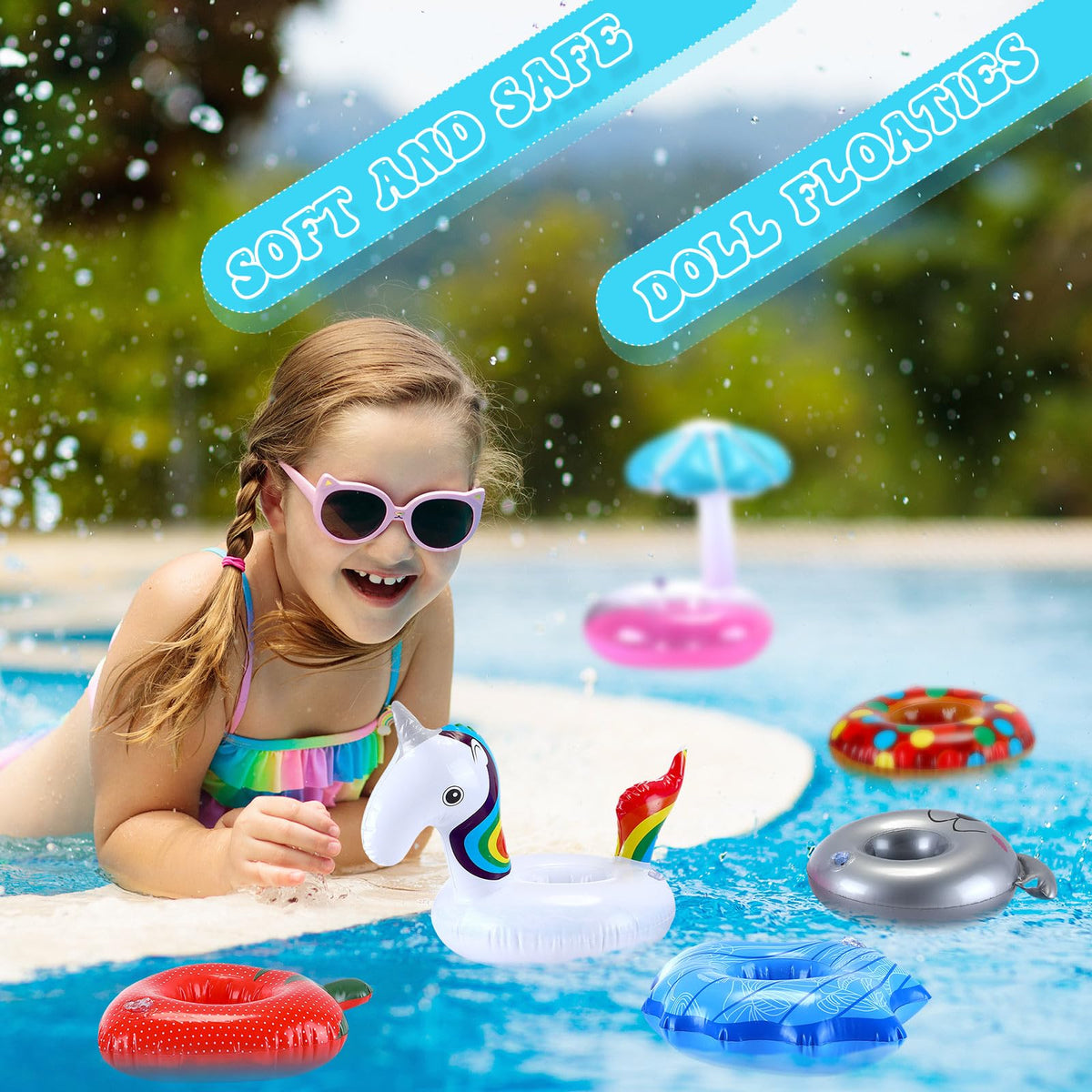 120 Pack Inflatable Drink Holder Pool Floats M377831