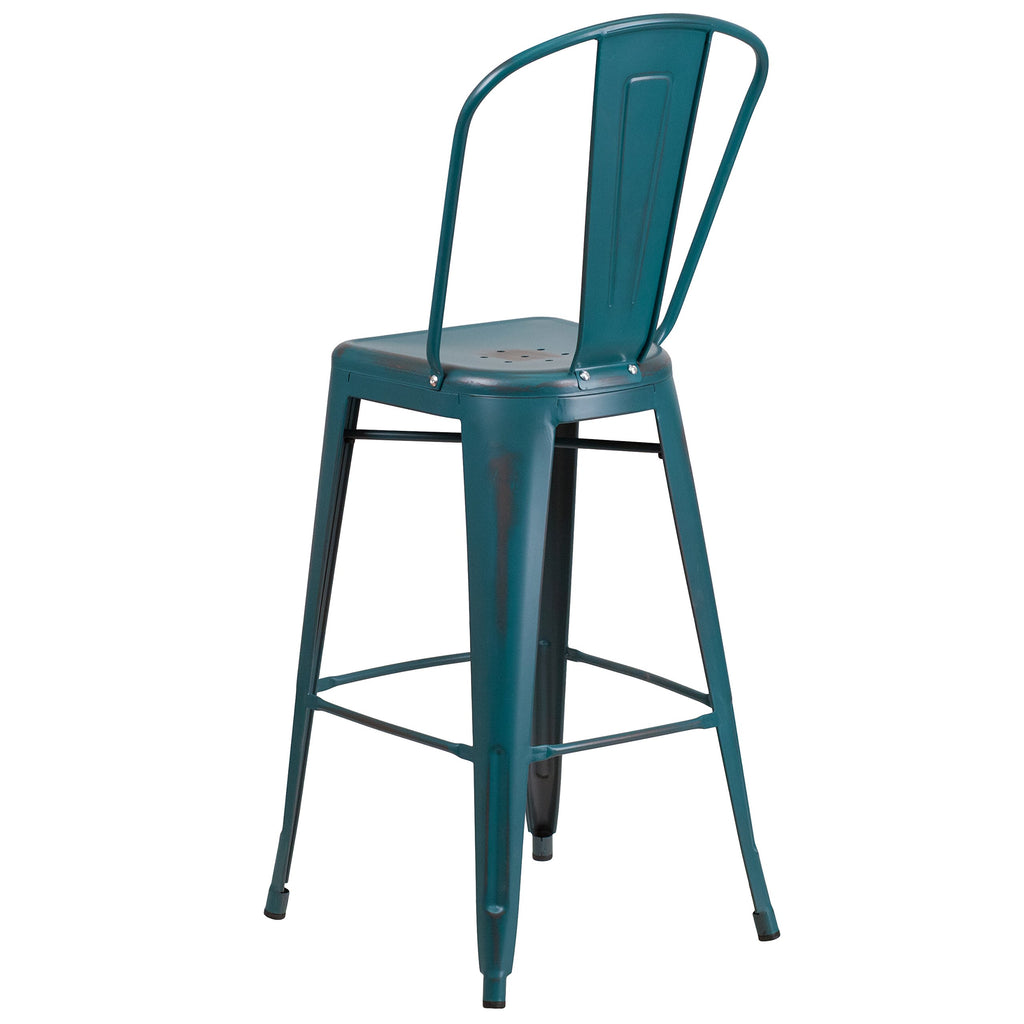 30" Metal Counter Stool with Footrest G823236