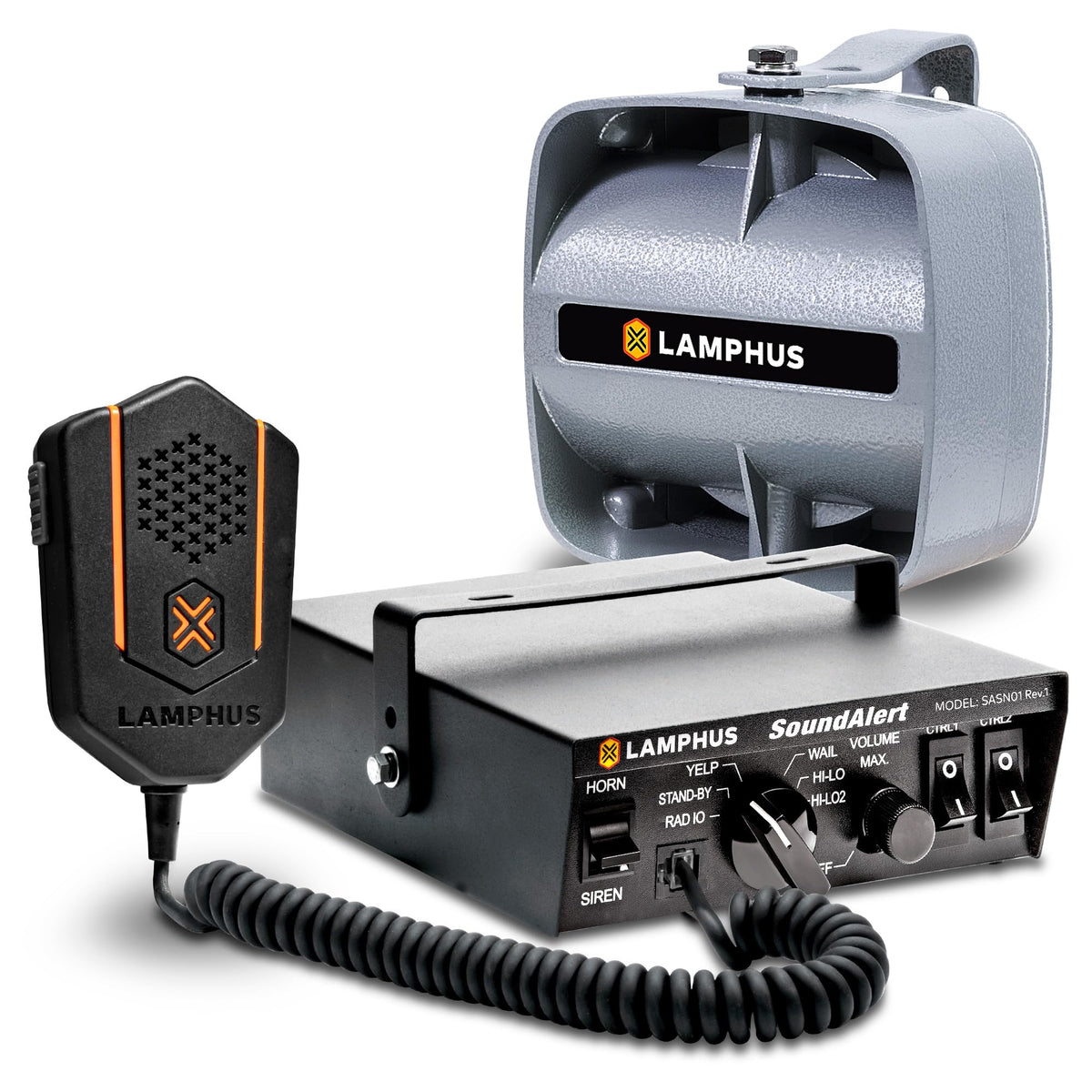 12V 100W Police Siren PA System Kit with Speaker and PTT Mic C940
