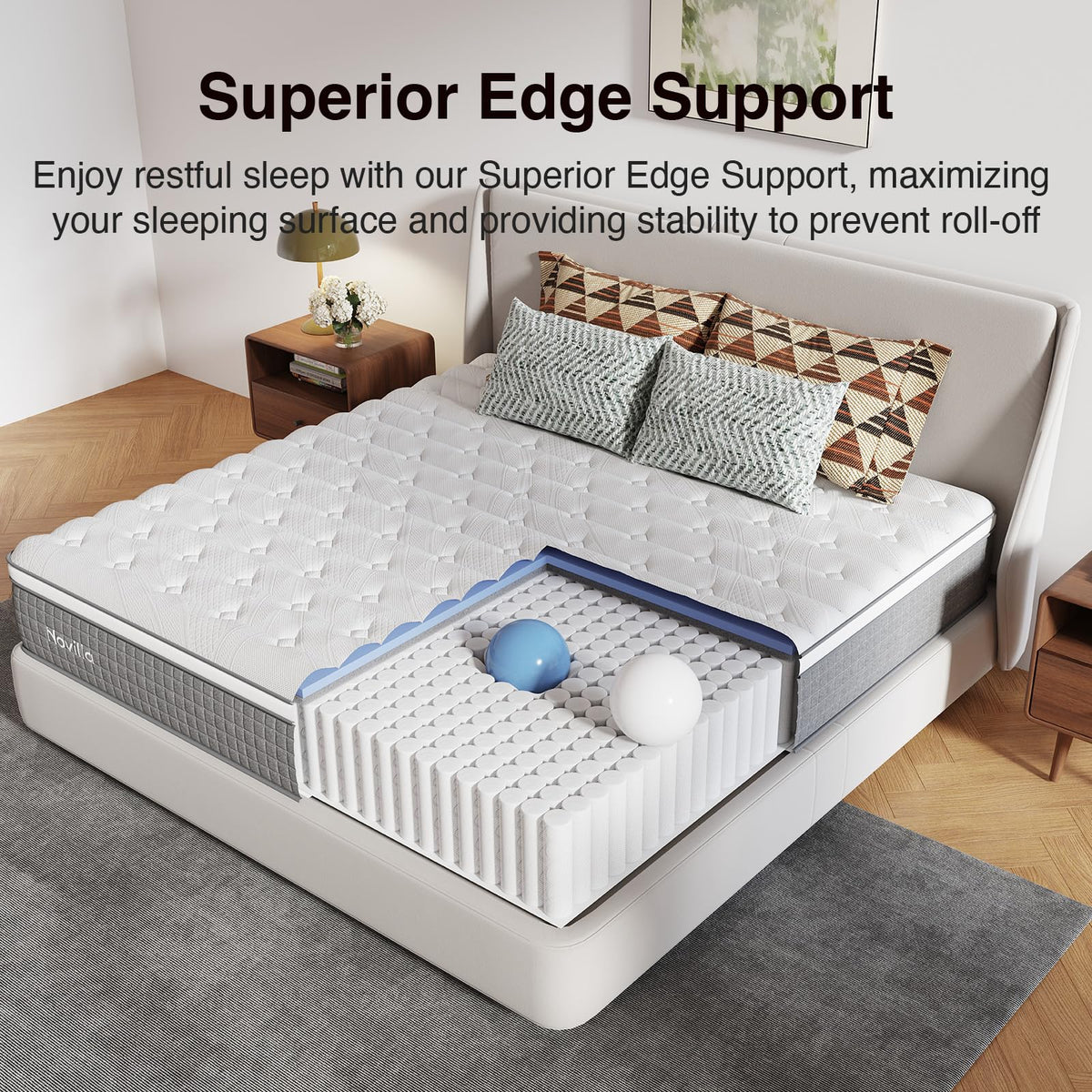 12 Inch Full Size Hybrid Gel Memory Foam Mattress W7879