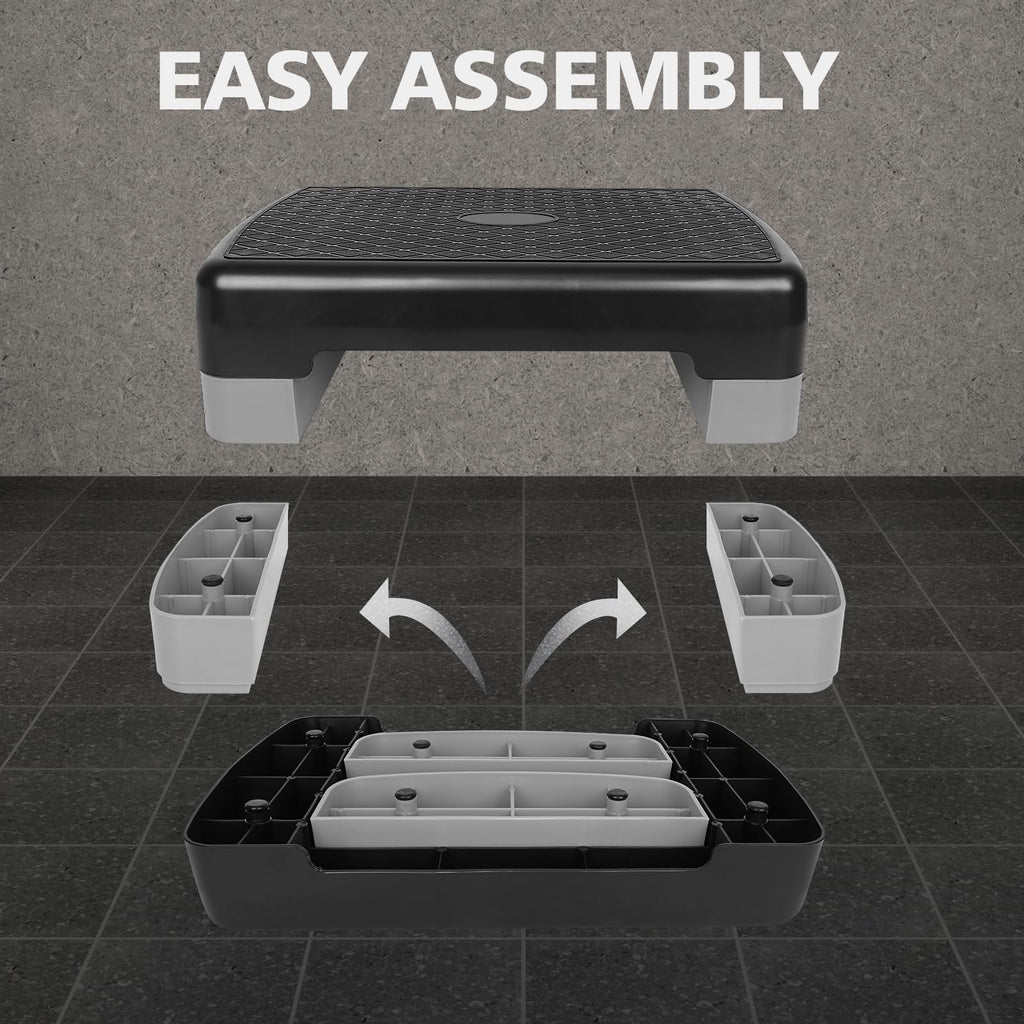 18'' Adjustable Aerobic Step Platform with 2 Risers A857458
