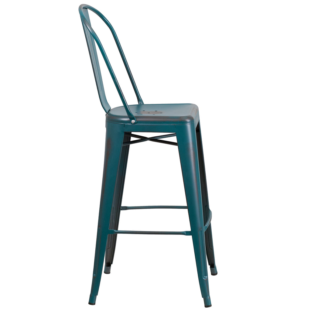 30" Metal Counter Stool with Footrest G823236