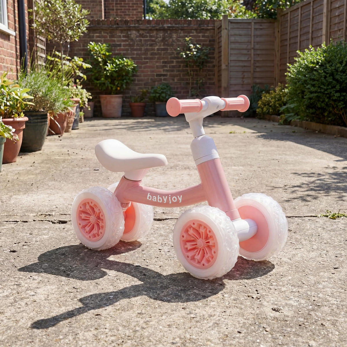 4 Wheels Toddler Balance Bike with Adjustable Handlebar & Seat A708