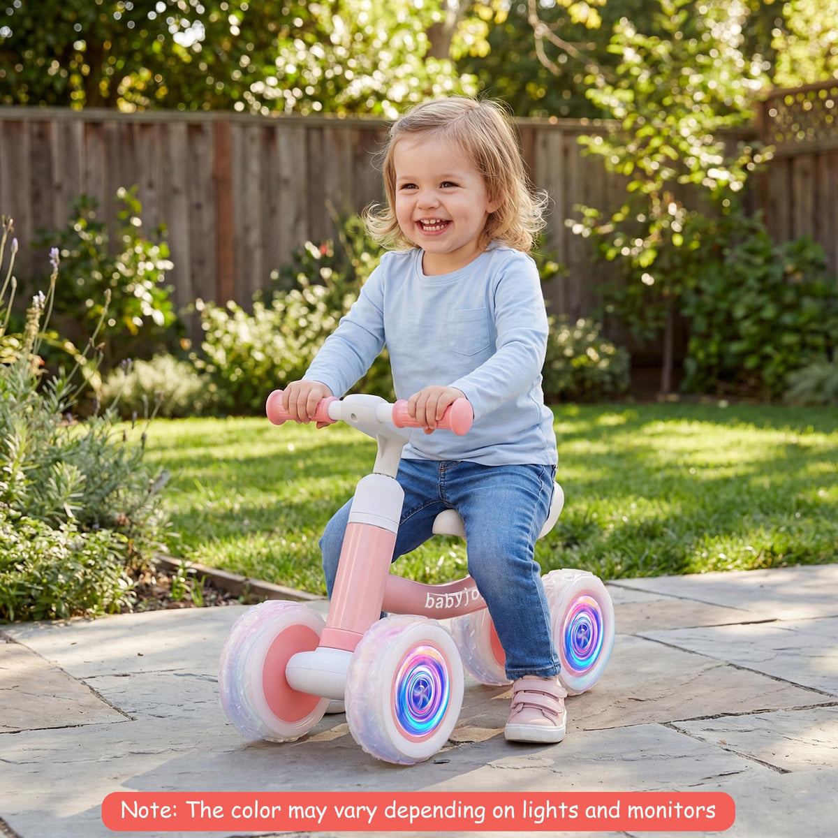 4 Wheels Toddler Balance Bike with Adjustable Handlebar & Seat A708