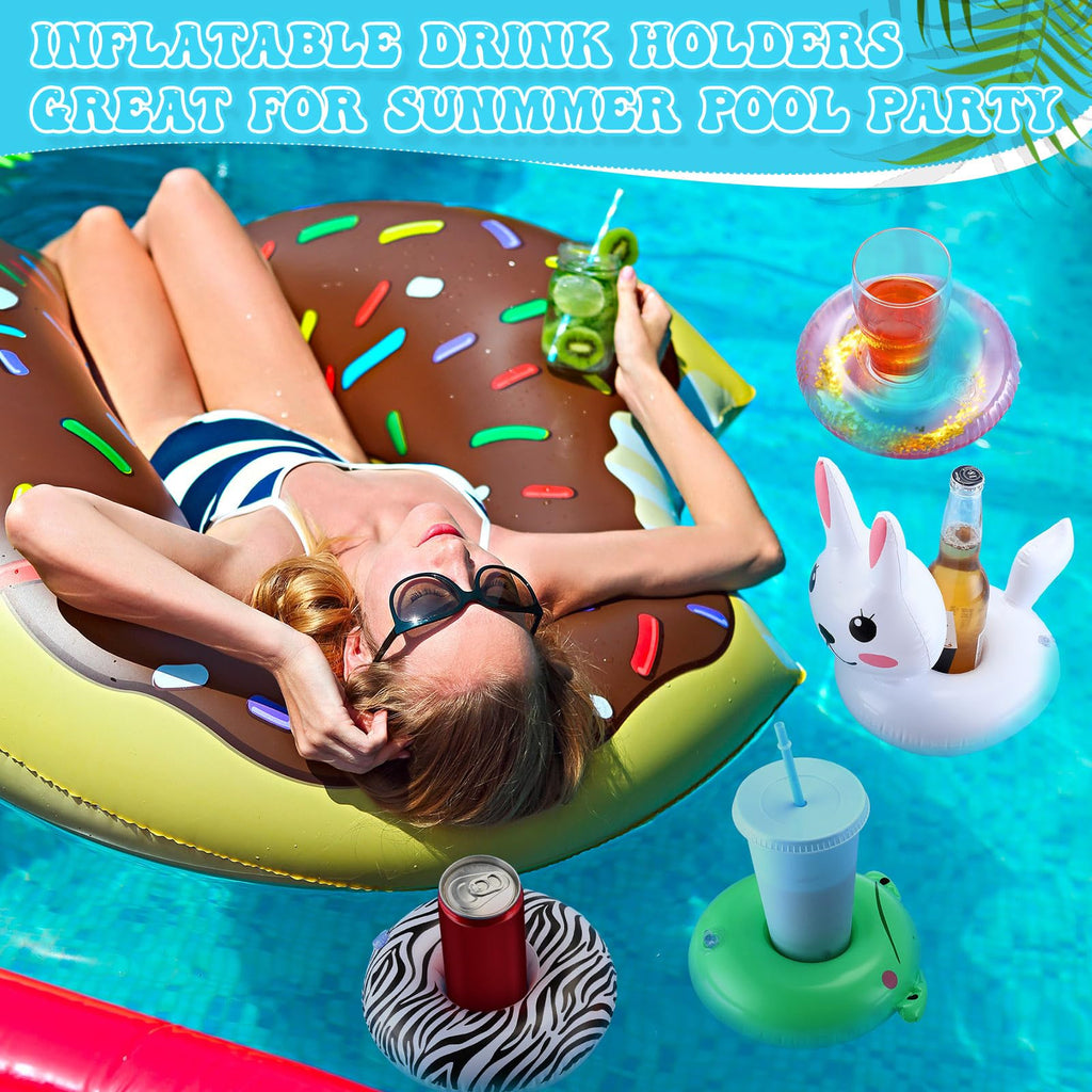 120 Pack Inflatable Drink Holder Pool Floats M377831