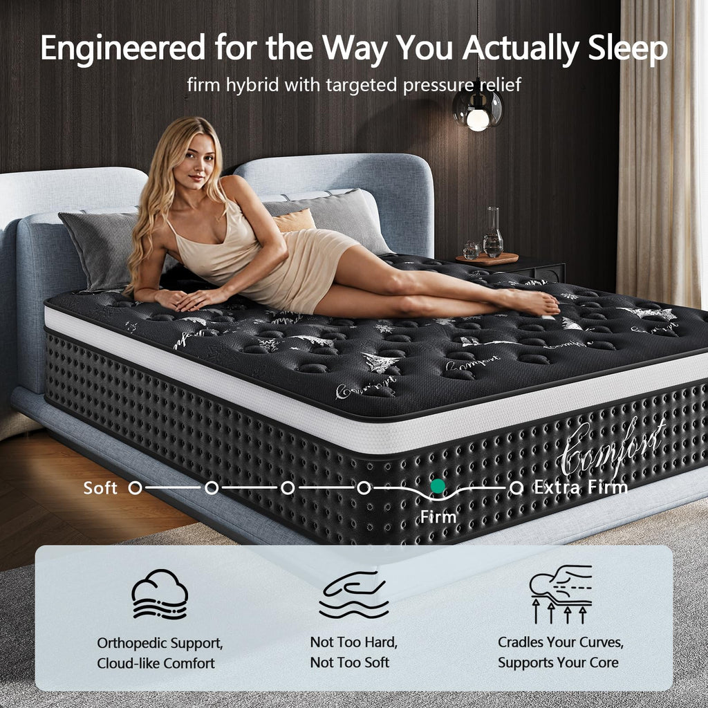 12 Inch Full Hybrid Mattress with Pocket Springs & Cooling Memory Foam C523673