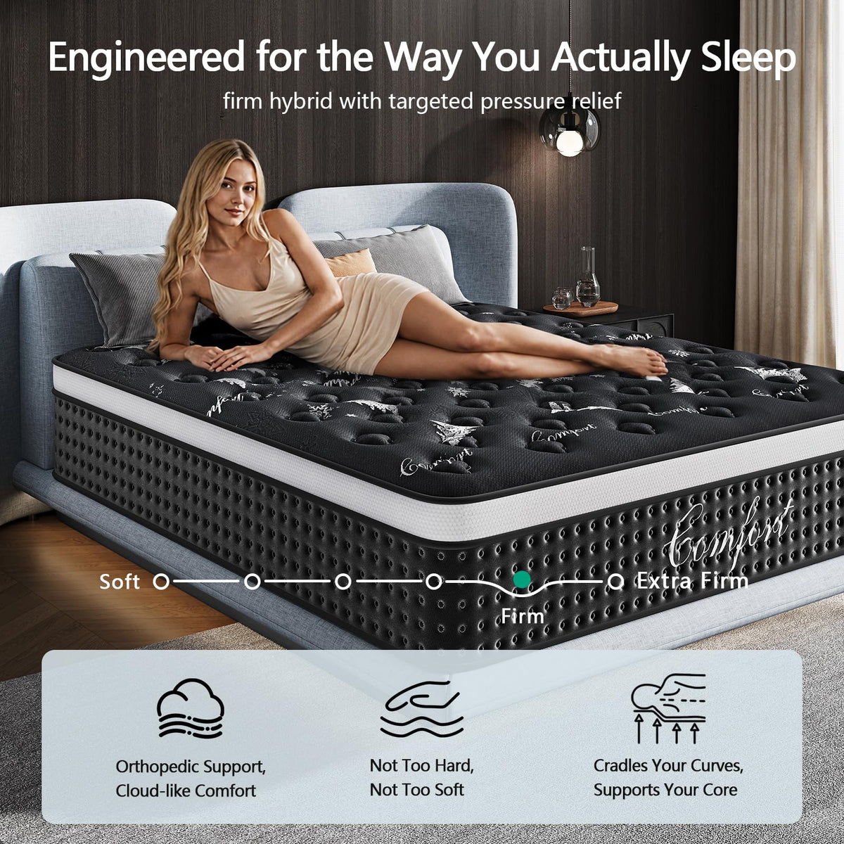 12 Inch Full Hybrid Mattress with Pocket Springs & Cooling Memory Foam C523673