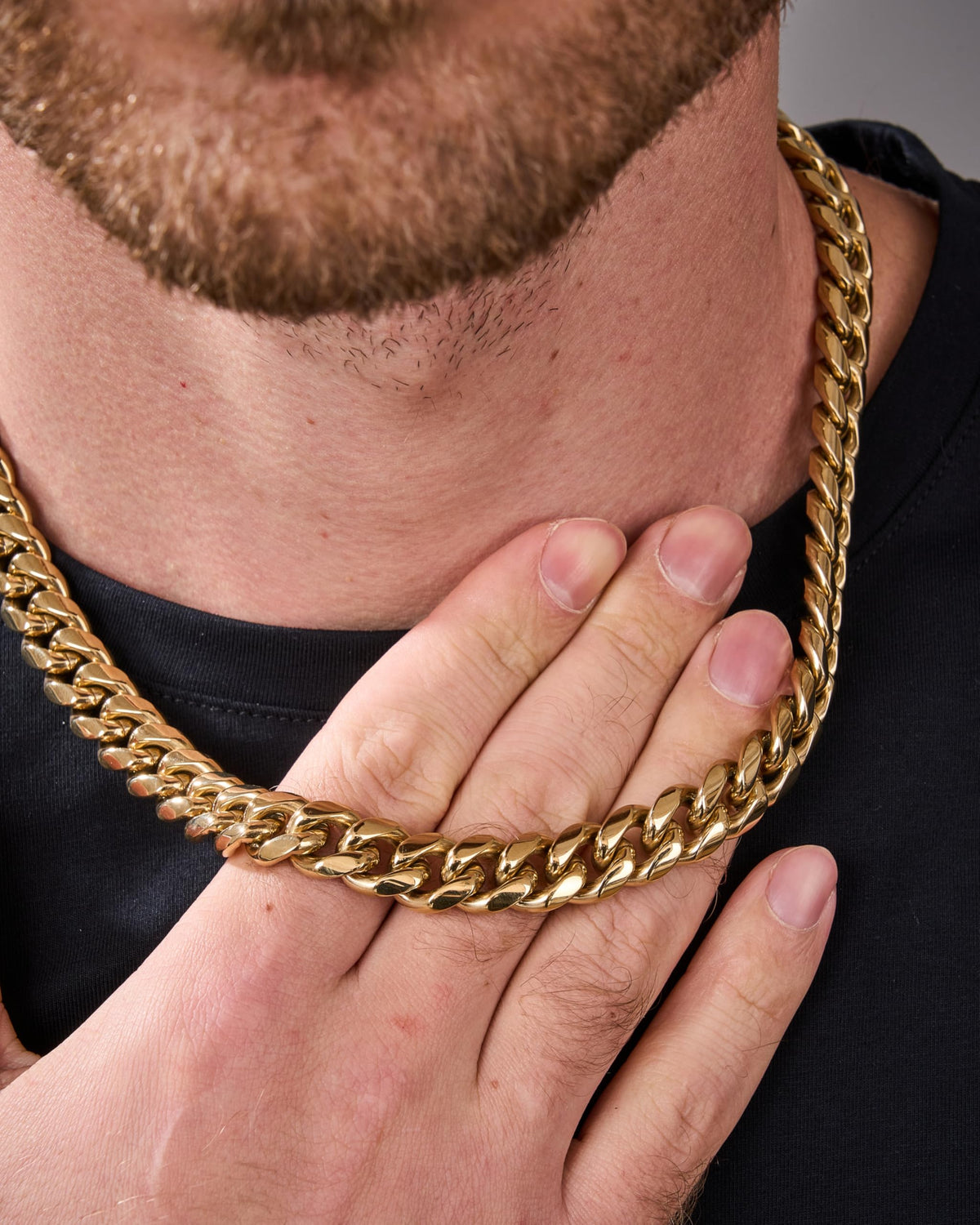 14k Gold Plated Cuban Link Chain Necklace G4949
