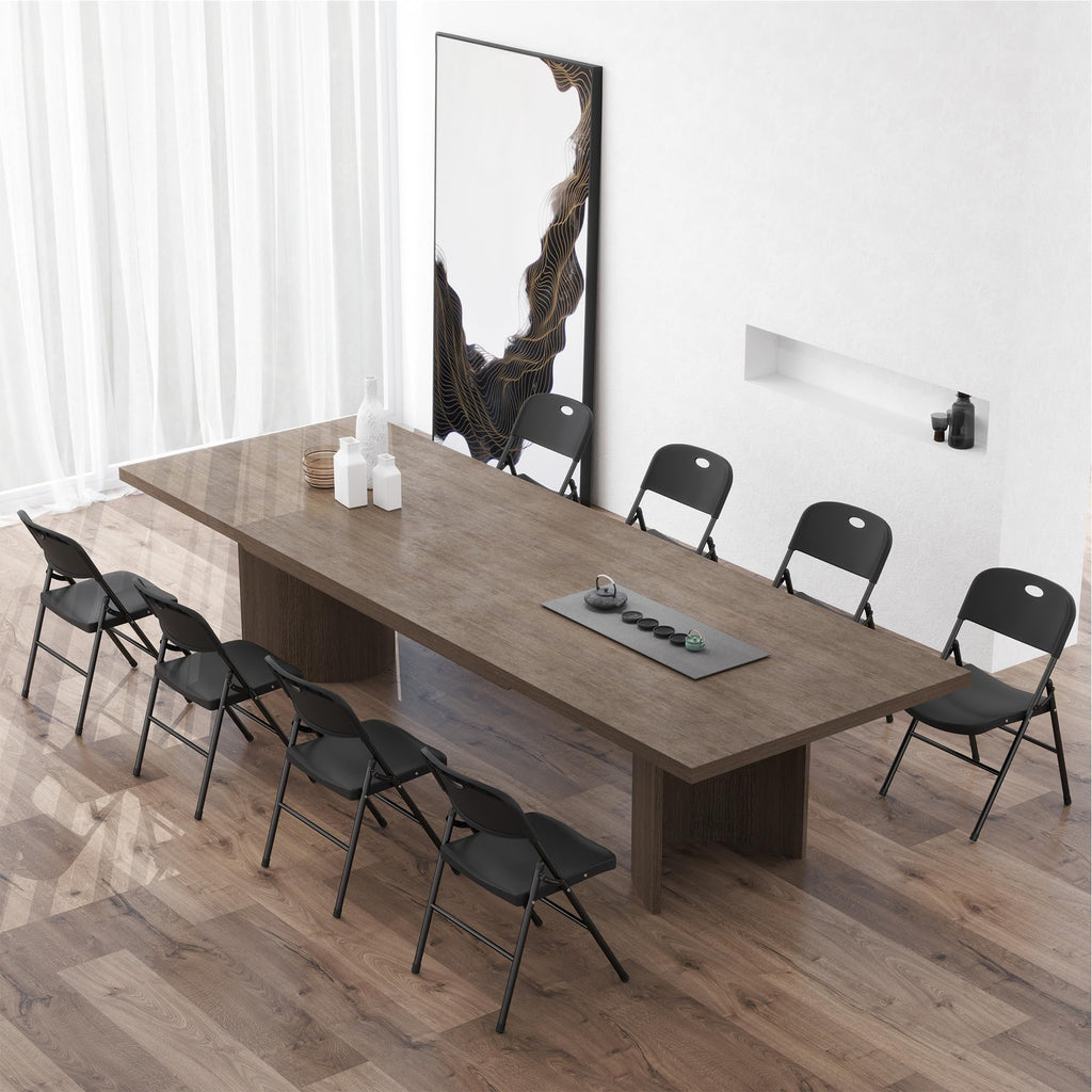 Folding Chairs Set of 10 Black T51977