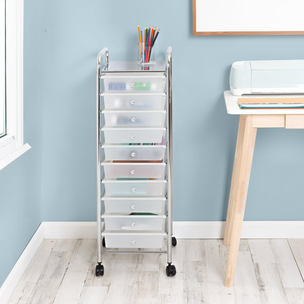 10 Drawer Rolling Storage Cart O7583