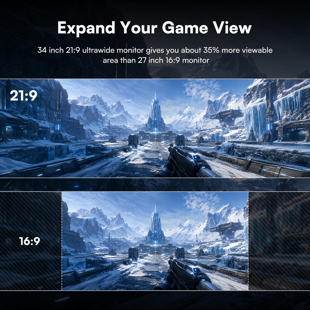 34 Inch Ultrawide Curved Gaming Monitor WQHD 165Hz 1500R B642