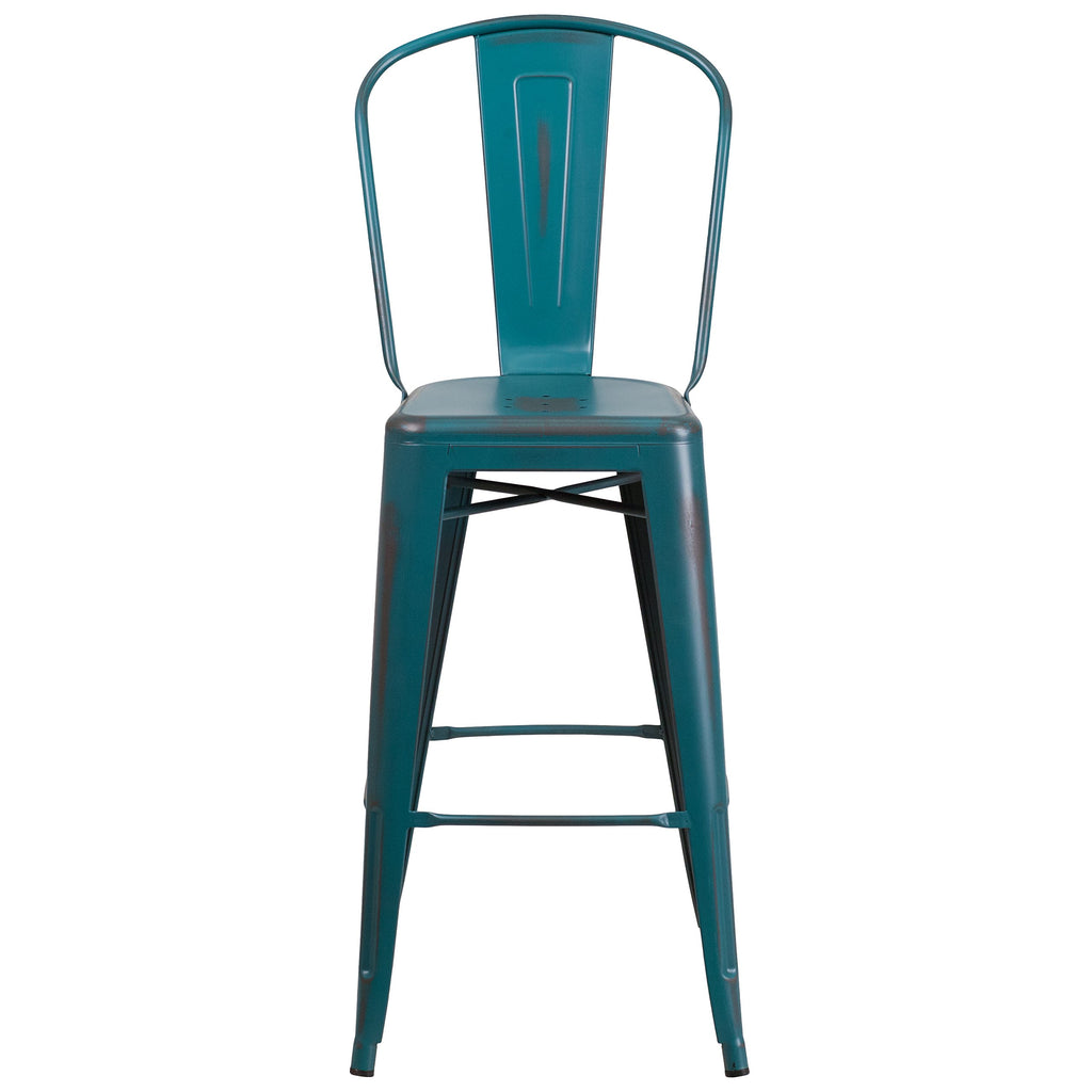 30" Metal Counter Stool with Footrest G823236