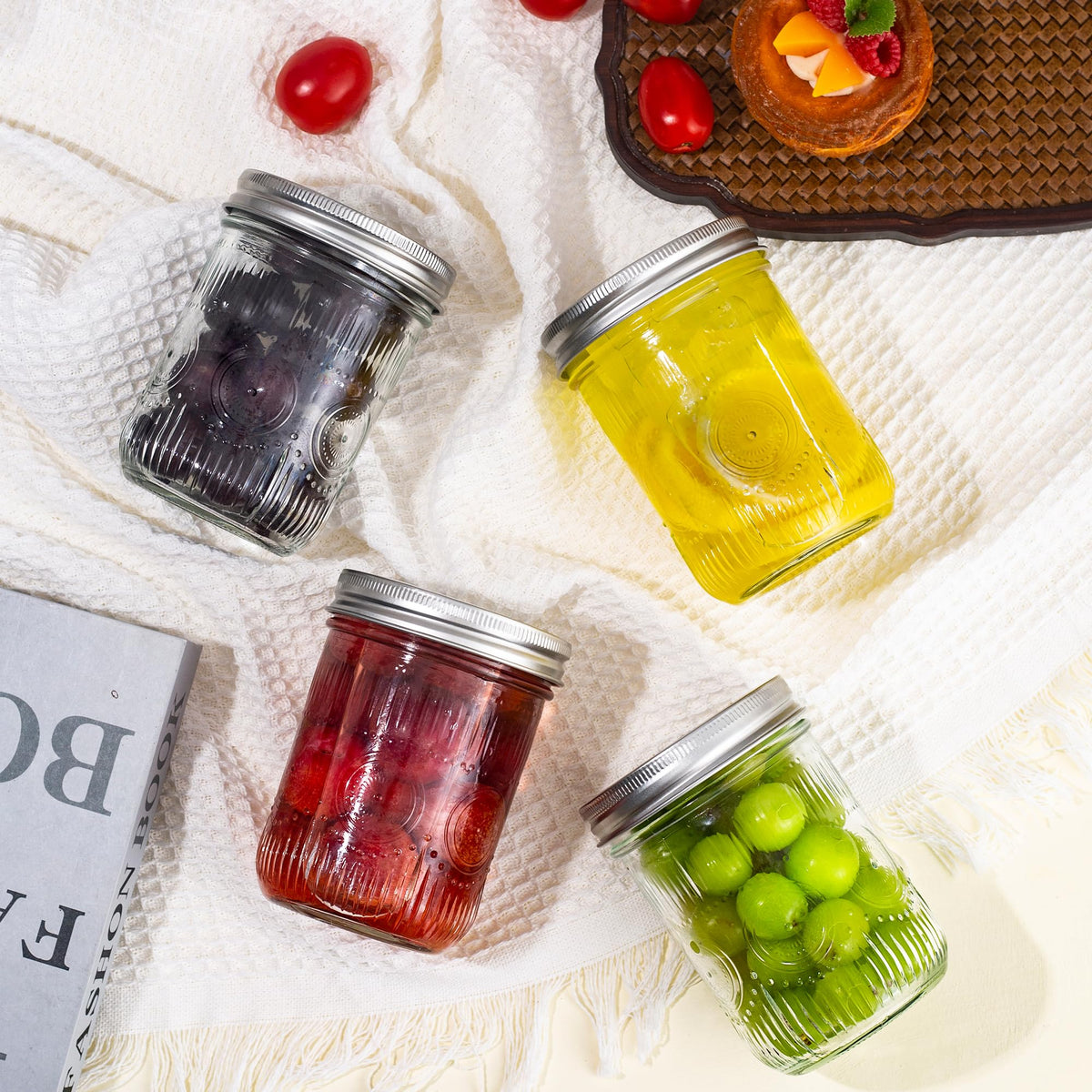 16 oz Regular Mouth Mason Jars with Lids 6 Pack V689623