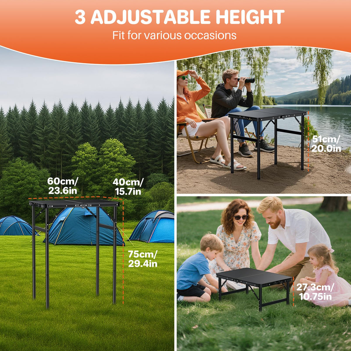 2ft Aluminum Folding Camping Table O909633