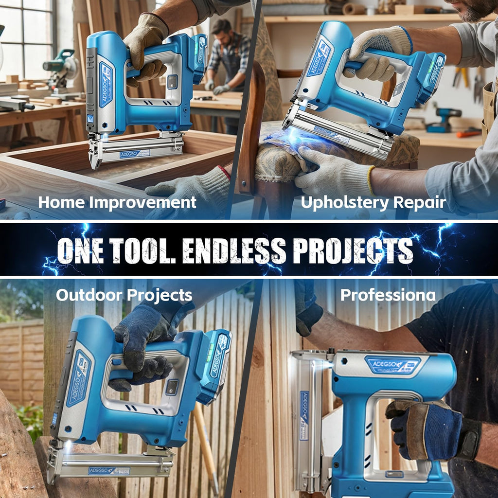 18 Gauge 2-in-1 Cordless Brad Nailer Stapler L7480