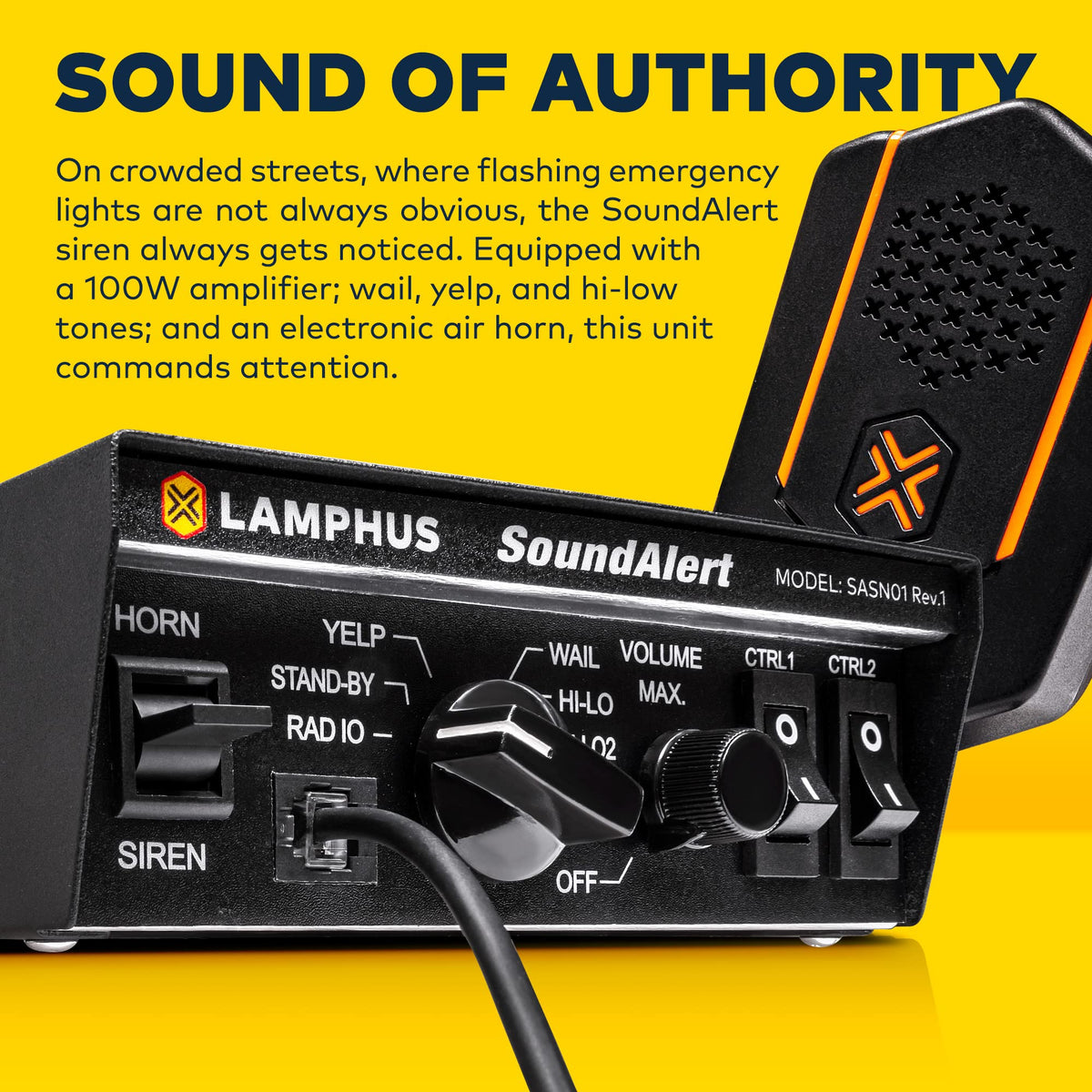 12V 100W Police Siren PA System Kit with Speaker and PTT Mic C940