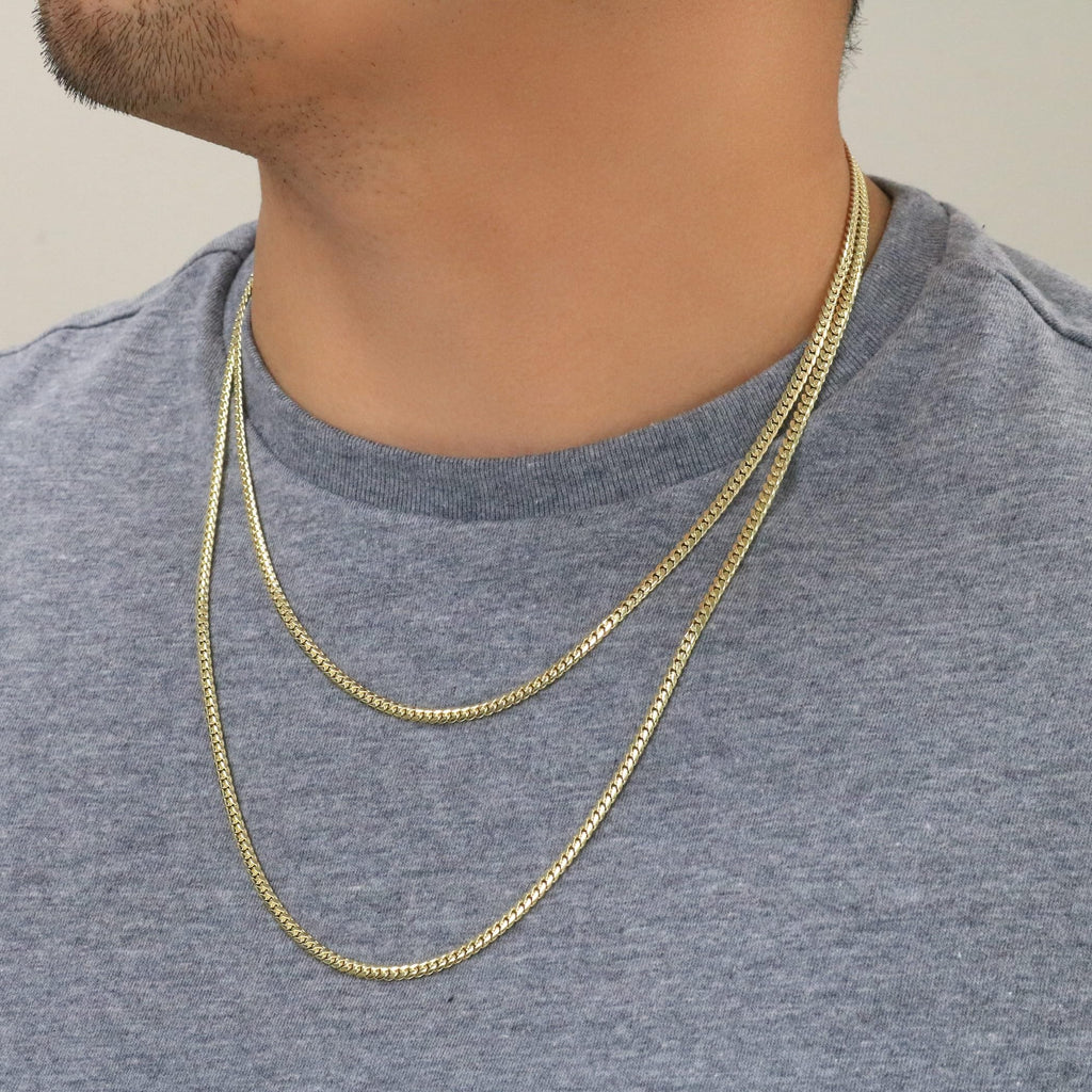 18k Yellow Gold Cuban Link Chain Necklace Q933229