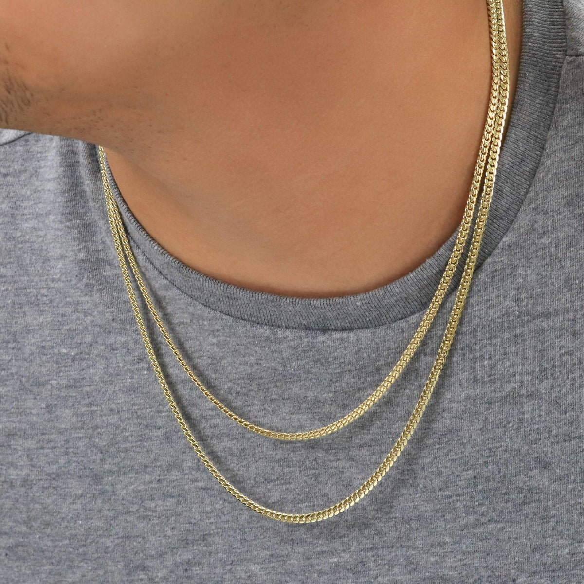 18k Yellow Gold Cuban Link Chain Necklace Q933229